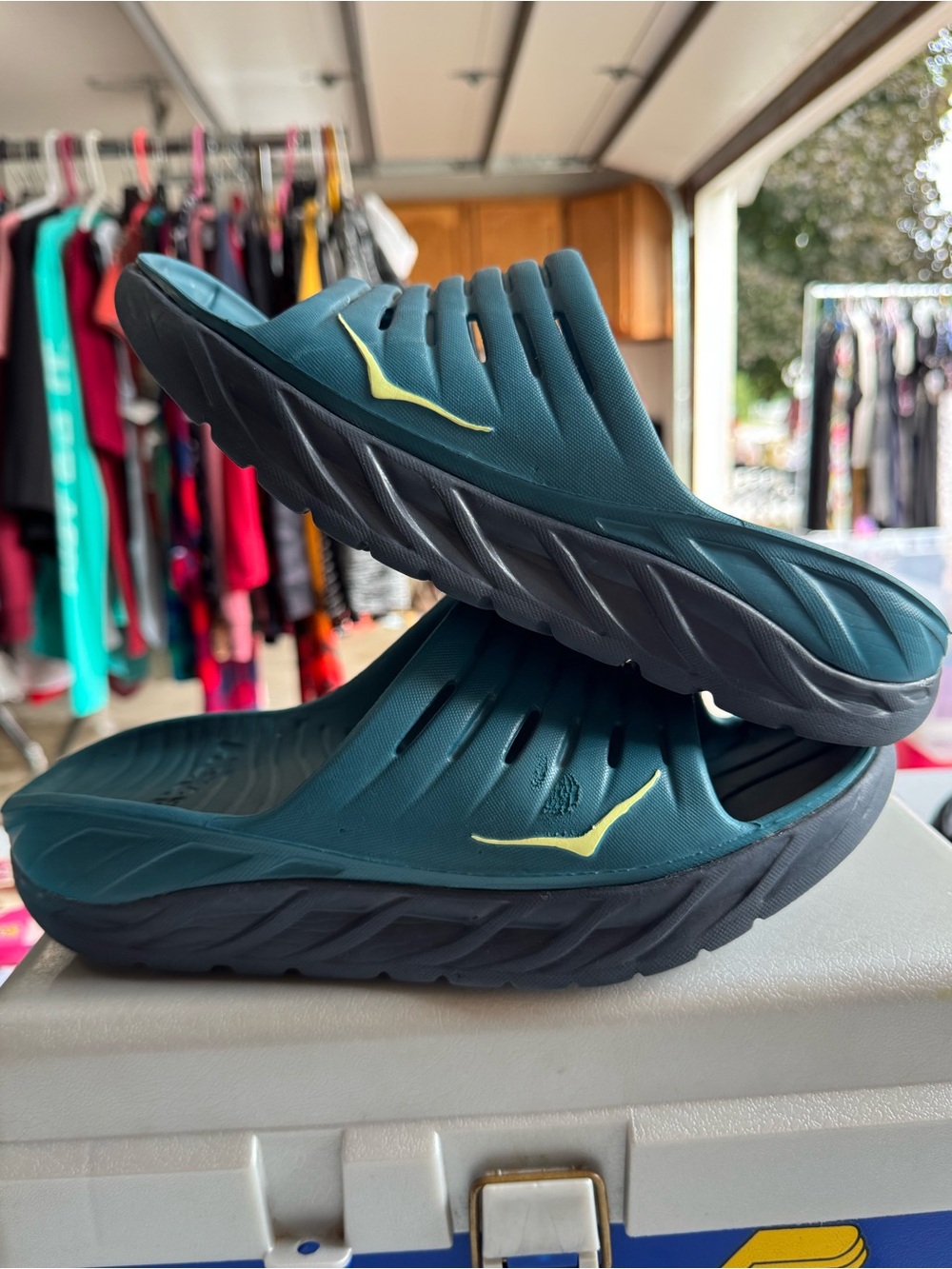 Hoka One One Women’s Ora Recovery Slides 2 Teal Size 9